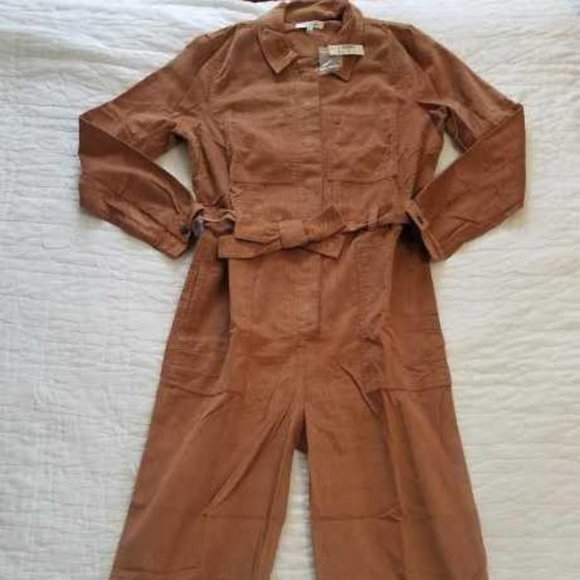 New (all sizes) Madewell corduroy belted jumpsuit coveralls in Burnt Sienna - Picture 2 of 5